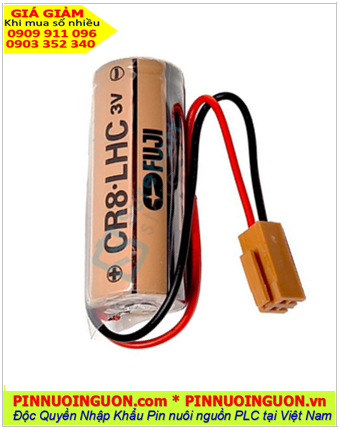 FUJI CR8.LHC ; Pin nuôi nguồn FUJI CR8.LHC lithium 3v 2600mAh, Xuất xứ Nhật 